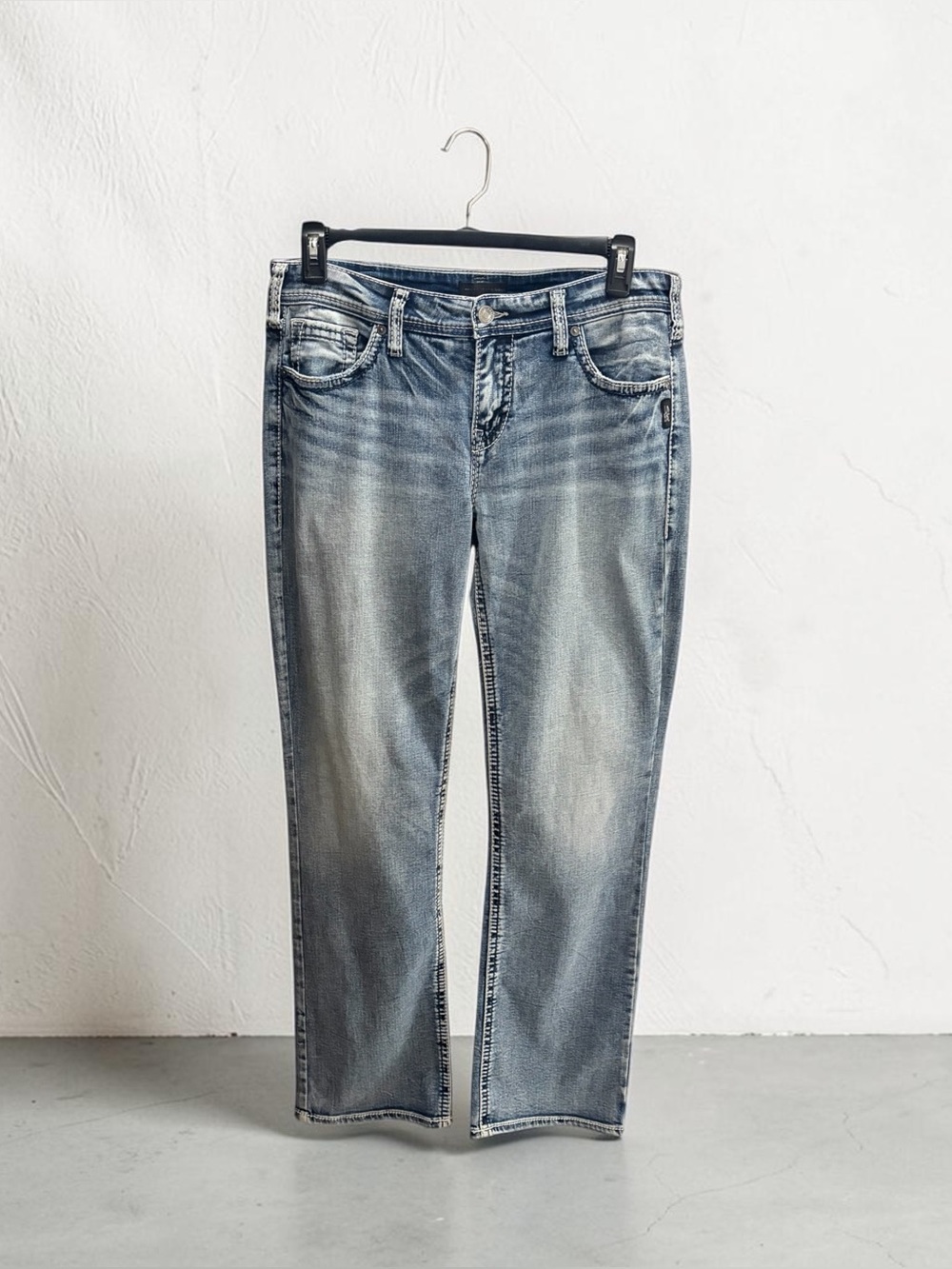 New Silver Jeans Suki Curvy Fit Mid Rise Boot Cut Jeans Women's Size 33x33